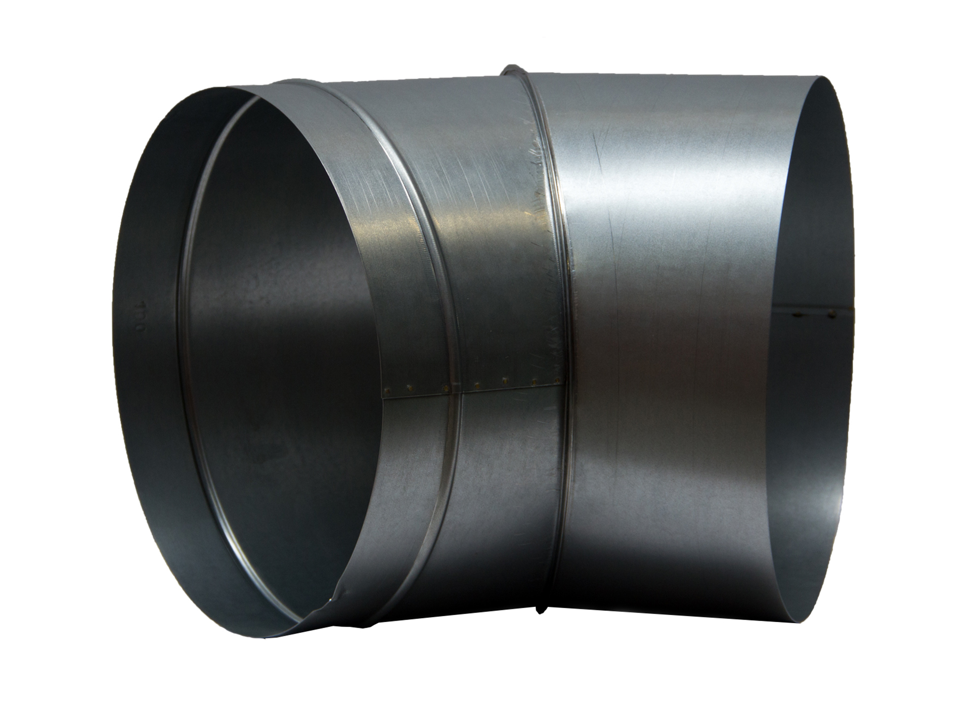 Luftschlauch-Bogen - Ø400, 45°, Aluminium